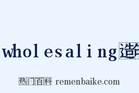 wholesaling造句是什么意思的图片